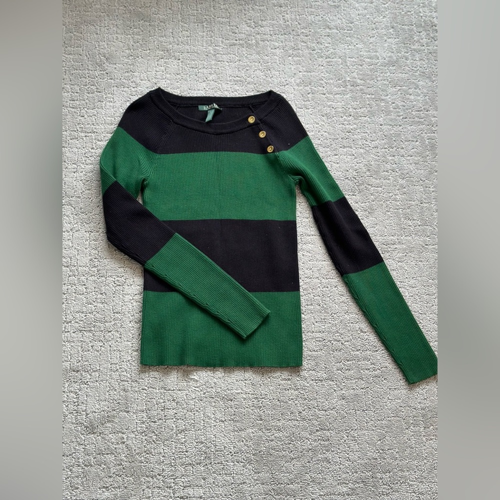 Ralph Lauren Green/ Navy Sweater - M